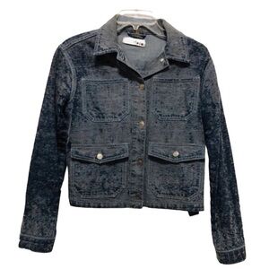 Topshop Jacket Denim Jacket Distressed Size 4